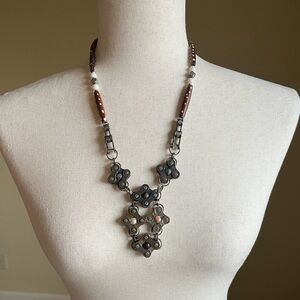“Bicycle and Beads” Artist-Designed Necklace - Statement piece